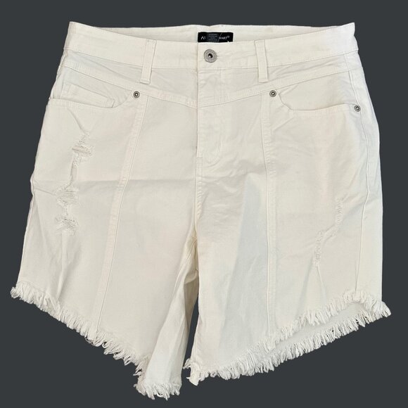 Ashley Stewart Pants - Ashley Stewart frayed hem white shorts
